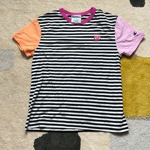 Champion stripe 90s style tee